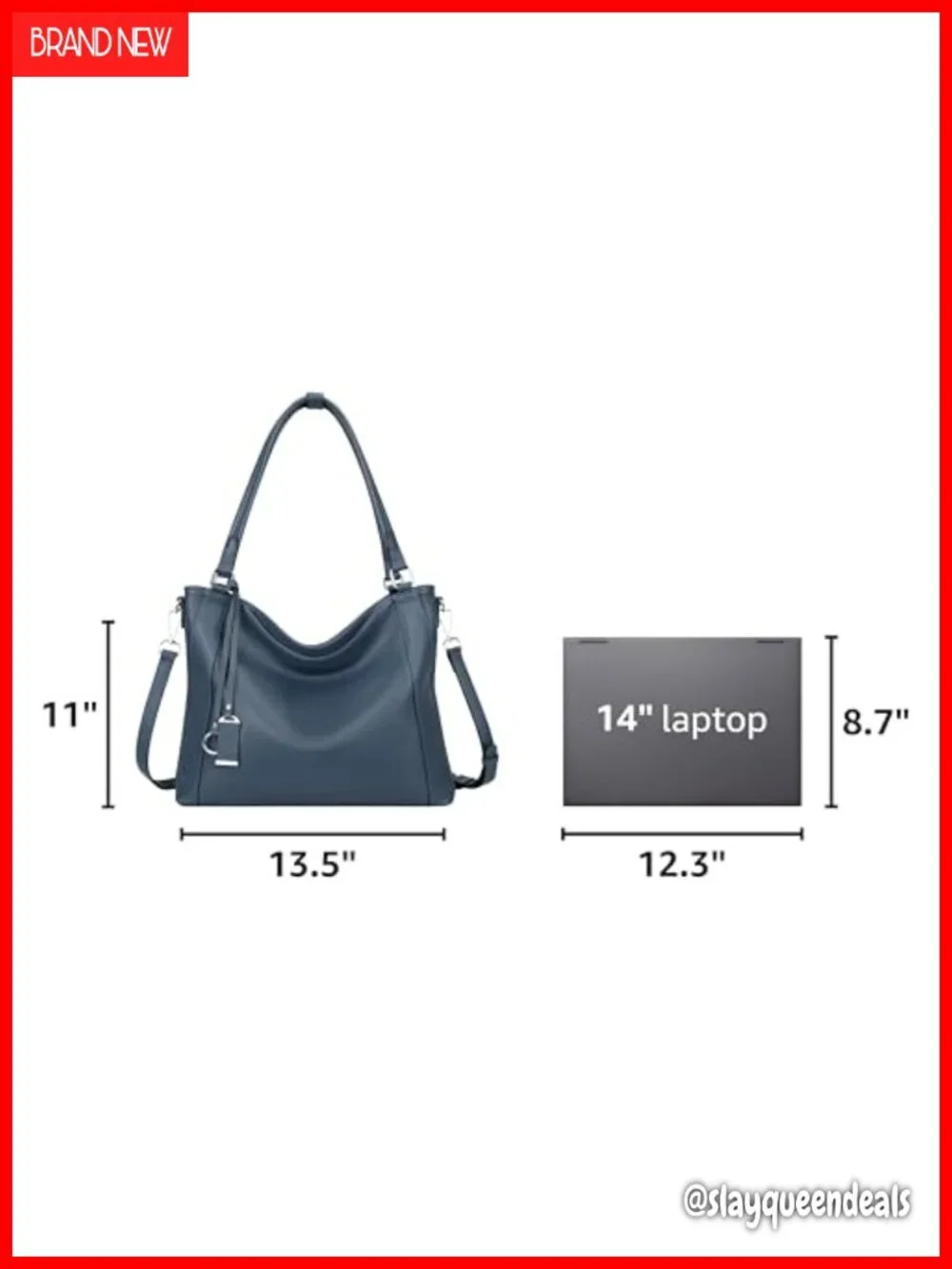 Genuine Leather Soft Large Crossbody Hobo Bag